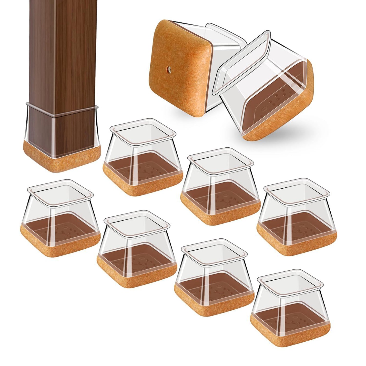 Square Chair Leg Floor Protectors