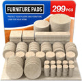 Beige 299 PCS Felt Furniture Pads for Hardwood Floors