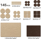 145 PCS Felt Furniture Pads for Hardwood Floors