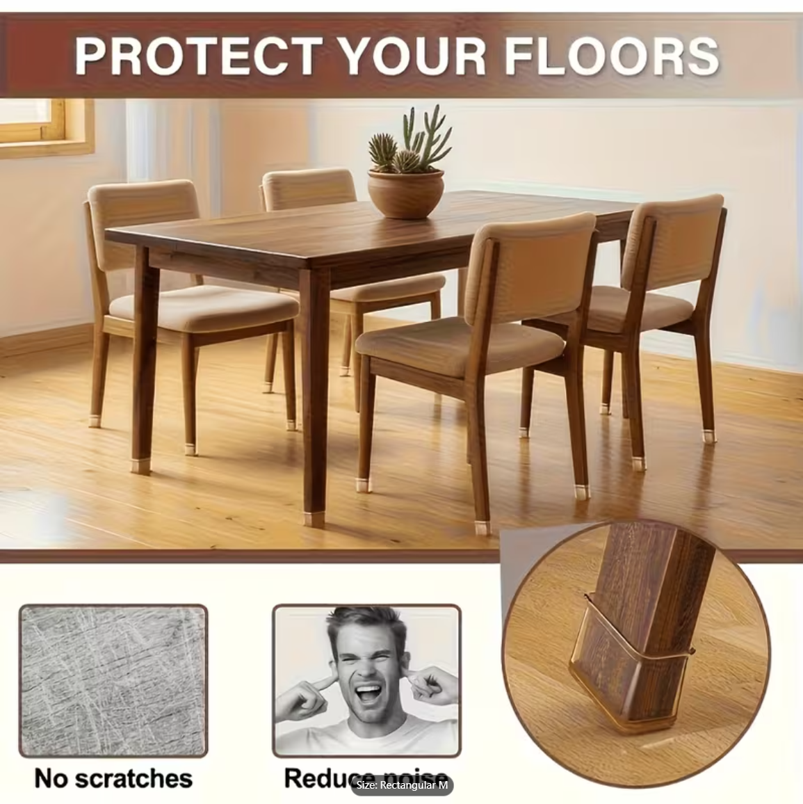 chair leg protectors rectangle