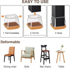 Square Chair Leg Floor Protectors