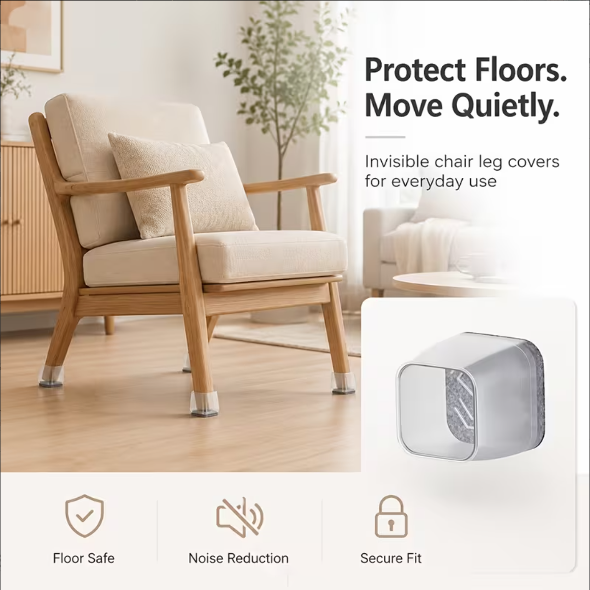 Chair Leg Floor Protectors for Hardwood Floors