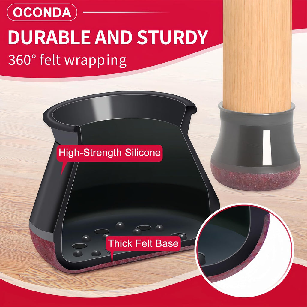 Chair Leg Floor Protectors Black