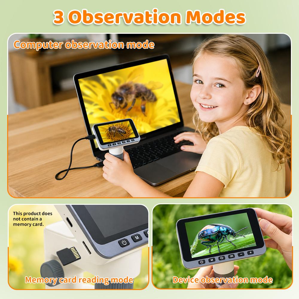 Upgrade Kids Handheld Digital Microscope