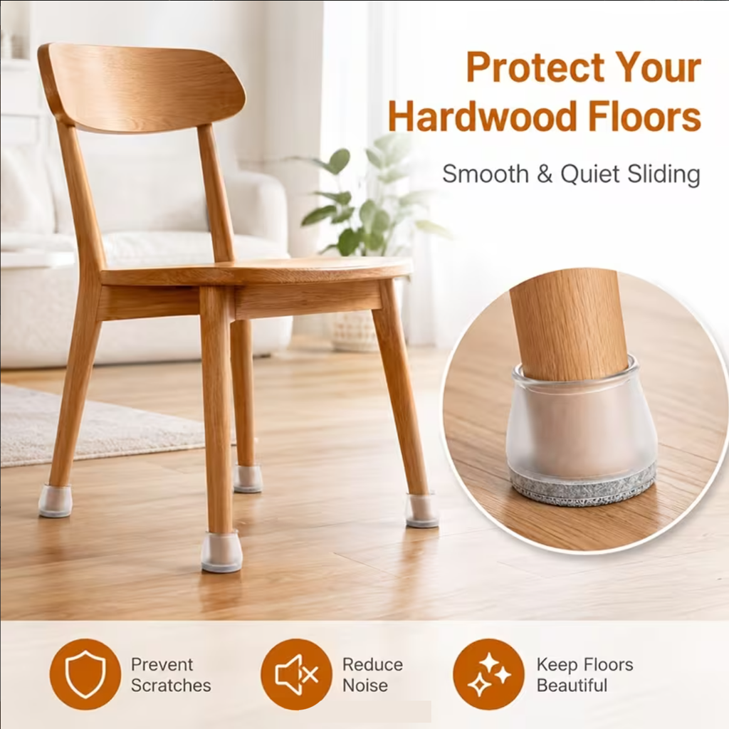 Chair Leg Floor Protectors for Hardwood Floors