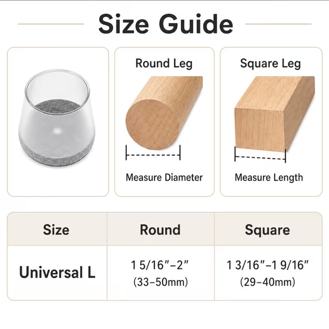 Chair Leg Floor Protectors for Hardwood Floors