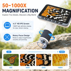 Upgrade Kids Handheld Digital Microscope