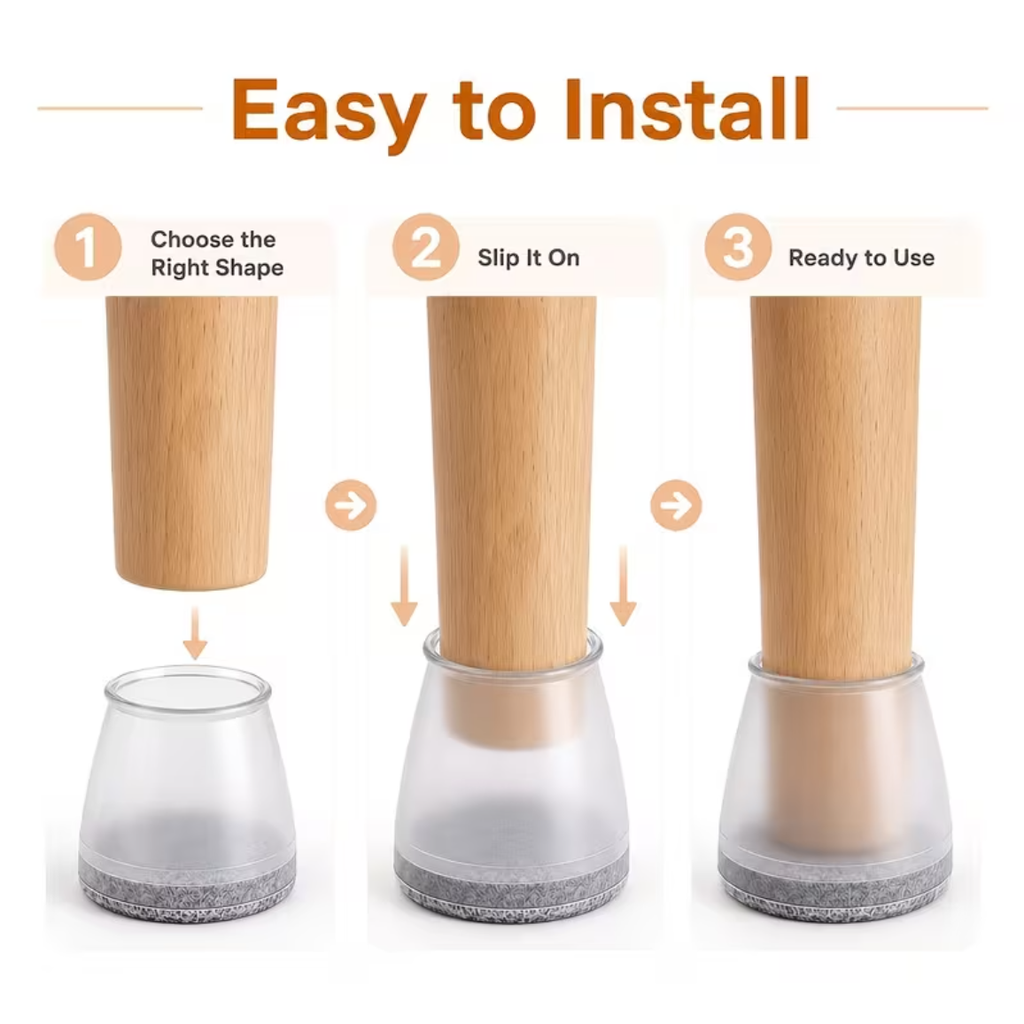 Chair Leg Floor Protectors for Hardwood Floors