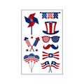 4th July Pinwheel Tattoo Stickers