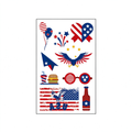 4th July Burger Eagle Tattoo Stickers