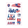 4th July Gnome USA Top Hat Tattoo Stickers