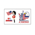 Cartoon Lady Liberty Eagle Tattoo Stickers for Independence Day