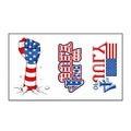 Patriotic Fist Breakthrough Tattoo Stickers for Independence Day