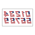 3D Flag Number Tattoo Stickers for 4th of July Celebrations