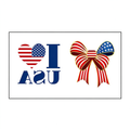 I Love USA & Flag Bow Tattoo Stickers for Independence Day