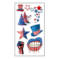 Mixed Party Hat Star Fist Lips Tattoo Stickers for Independence Day