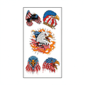 Flame Flag Bald Eagle Tattoo Stickers for 4th of July