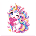 Heart Floral Unicorn
