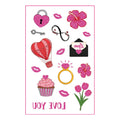 Pink Love Glitter Tattoo