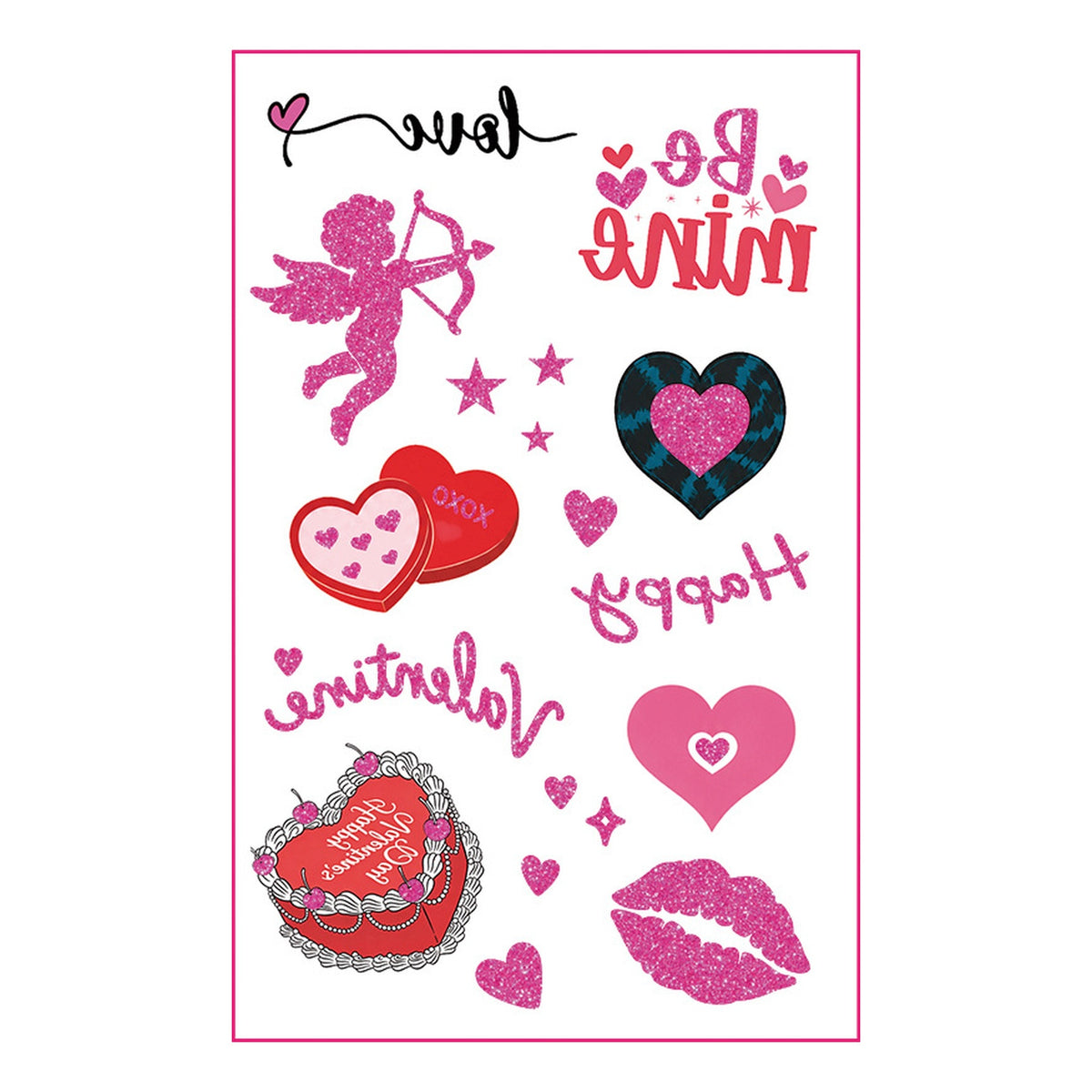 Cupid Heart Glitter Tattoo