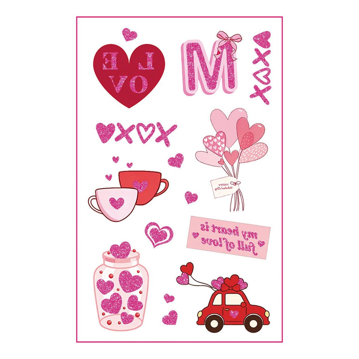 Heart Car Glitter Tattoo