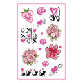 Rose Cat Glitter Tattoo