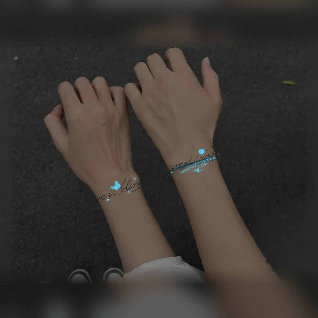 Glow Script Tattoo