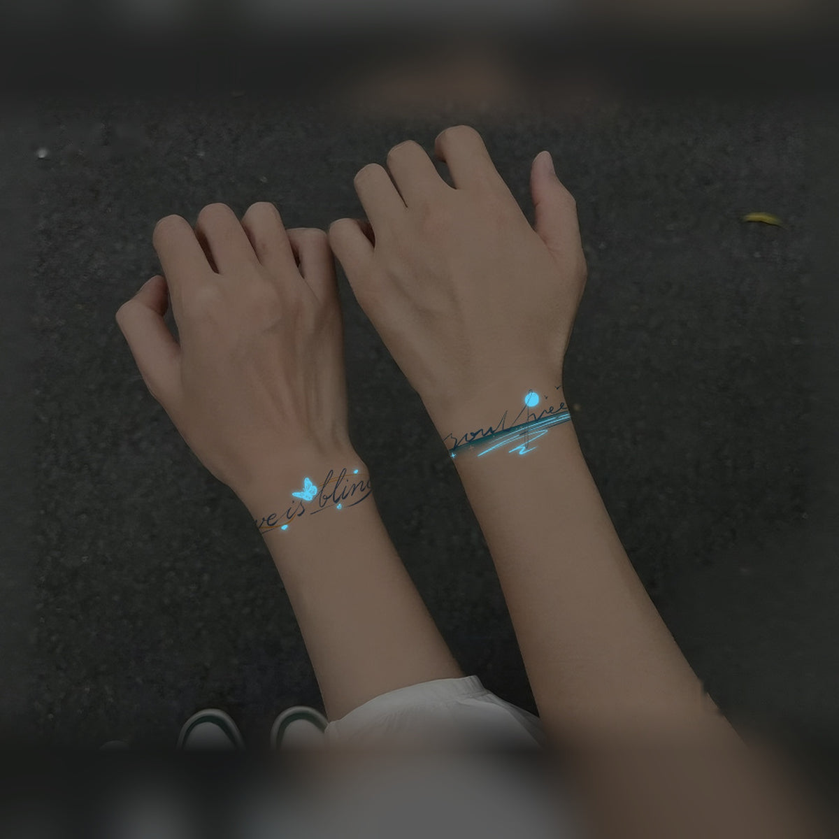 Glow Script Tattoo