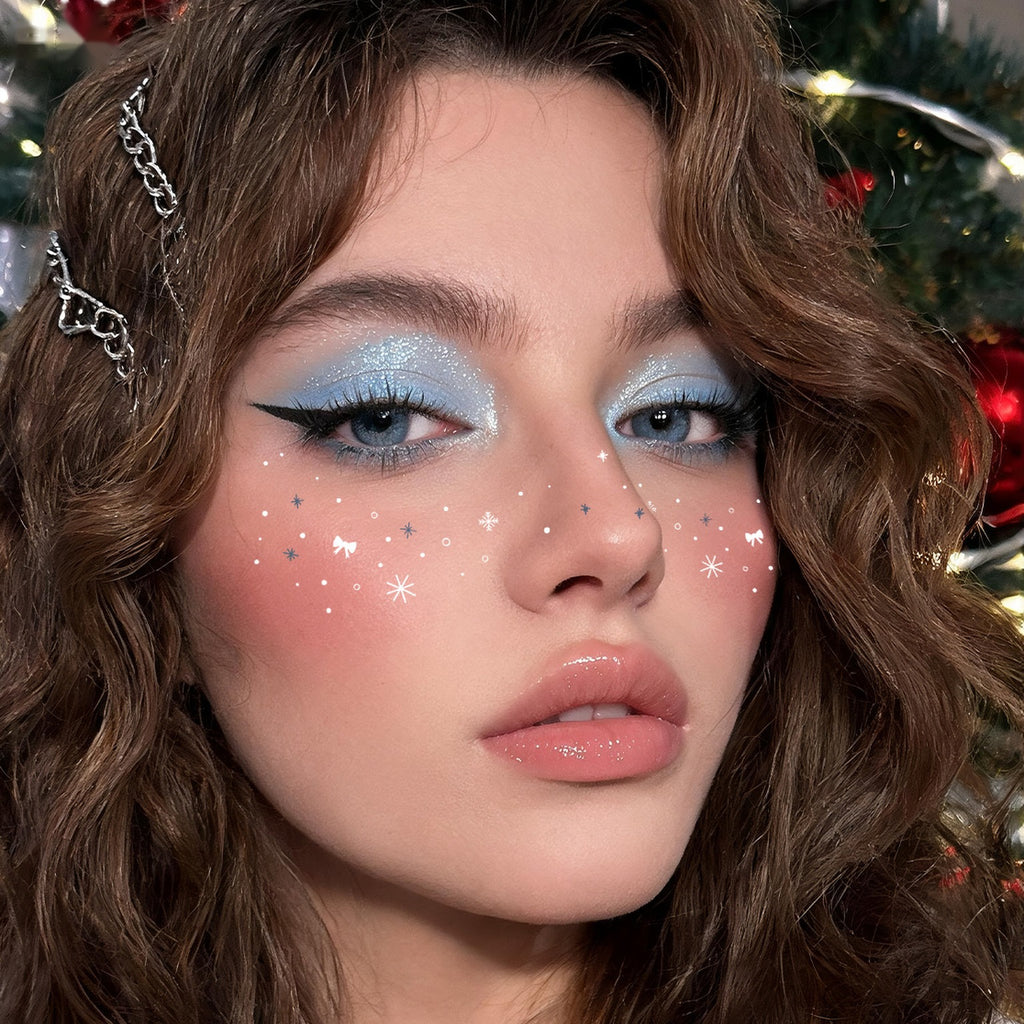 Snow Star Face Tattoo