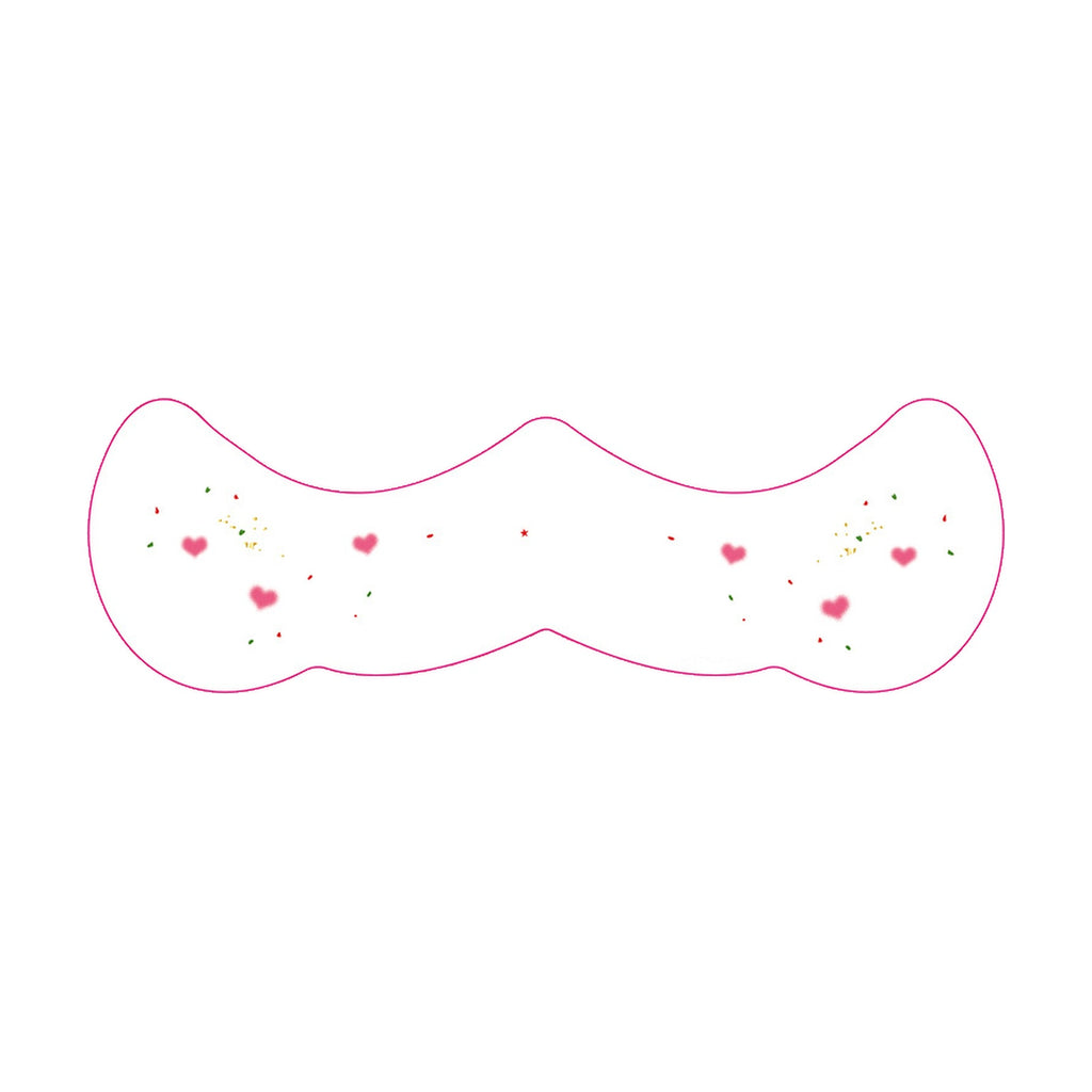 Pink Heart Face Tattoo