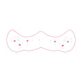 Pink Heart Face Tattoo
