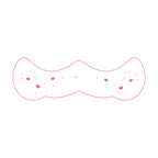 Pink Heart Face Tattoo