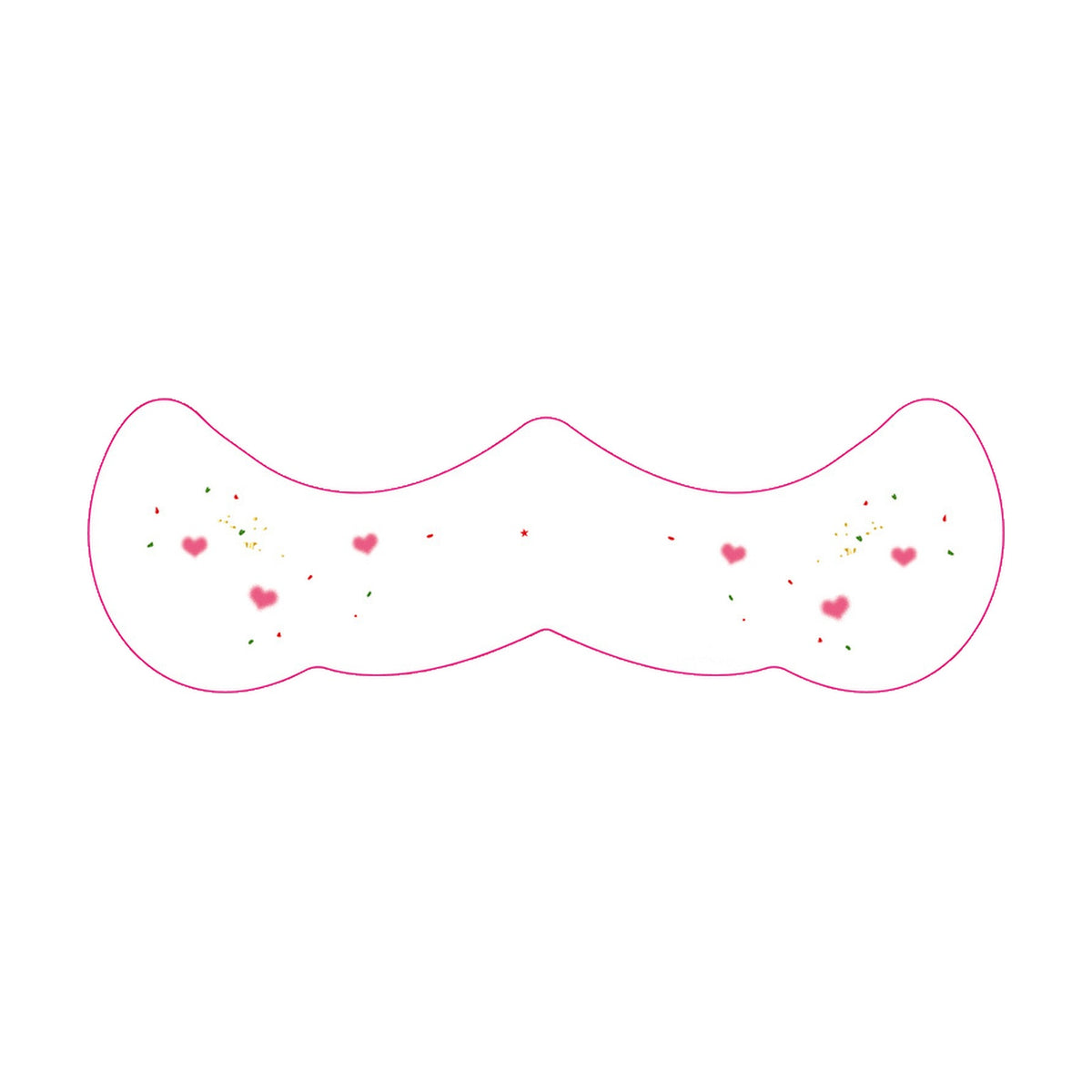 Pink Heart Face Tattoo