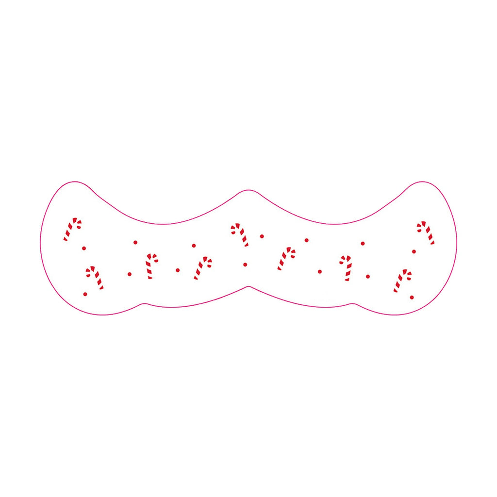 Candy Cane Face Tattoo