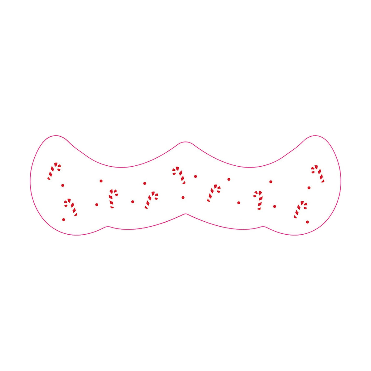 Candy Cane Face Tattoo