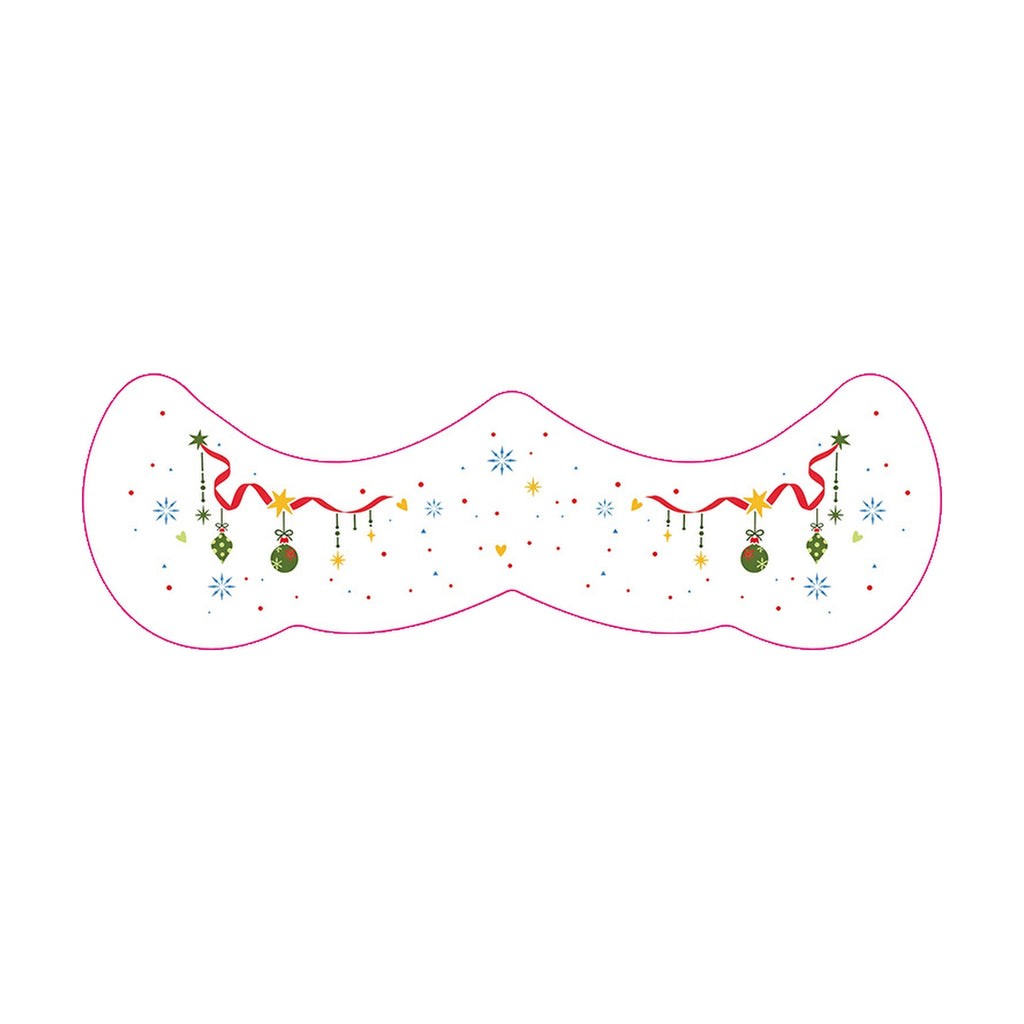 Bauble Ribbon Face Tattoo