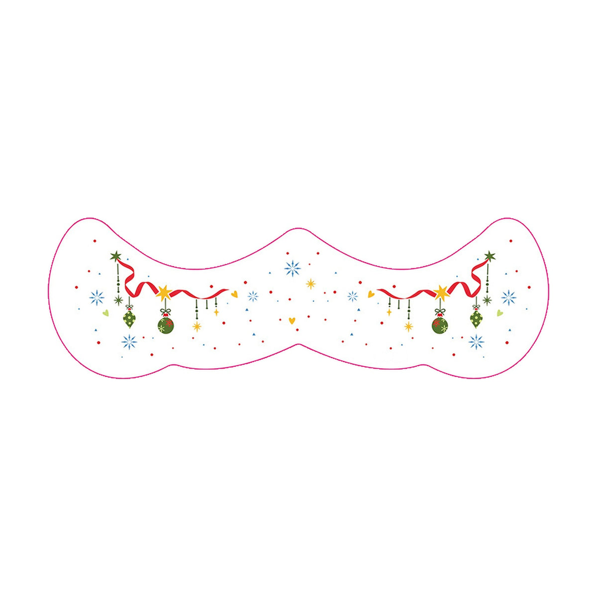 Bauble Ribbon Face Tattoo