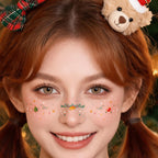 Merry Xmas Face Tattoo
