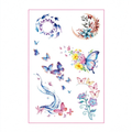 Watercolor Kfish Wreath Floral Moon Butterfly Tattoo Stickers