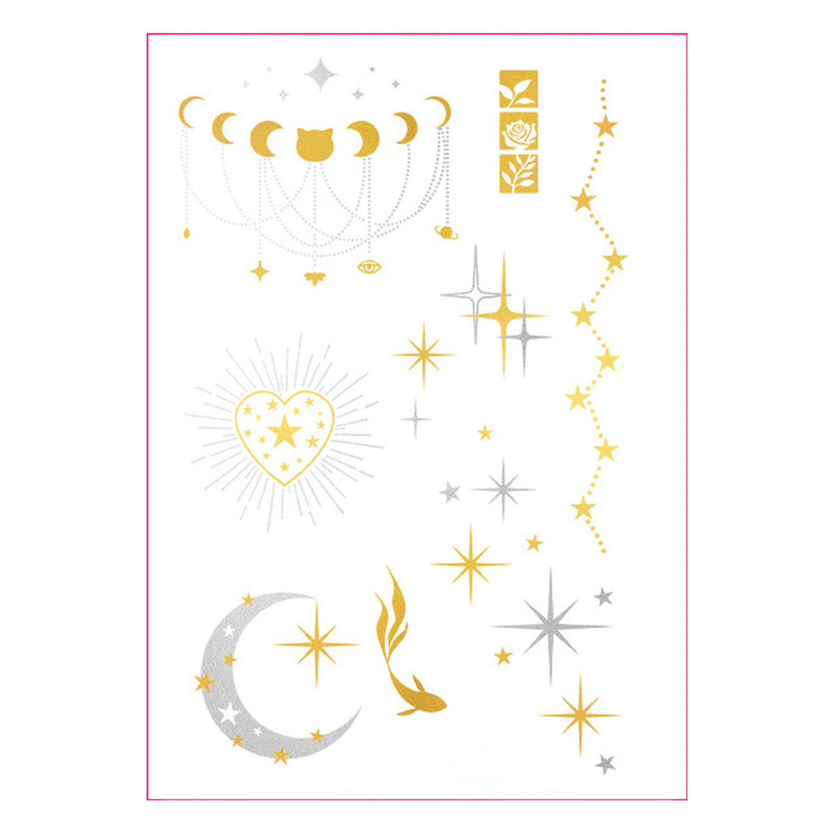 Cat Moon Star Metallic