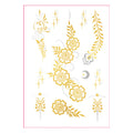 Vine Floral Metallic Tattoo