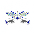 Blue Iridescent Rhinestone Face Gem Sticker, Festival Face Jewels