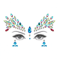 Rainbow Iridescent Rhinestone Face Gem Sticker, Festival Face Jewels