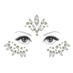 Clear Crystal Rhinestone Face Gem Sticker, Festival Face Jewels