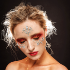 Clear Crystal Rhinestone Face Gem Sticker, Festival Face Jewels