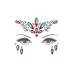 Multicolor Iridescent Rhinestone Face Gem Sticker, Festival Face Jewels