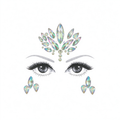Clear Iridescent Rhinestone Face Gem Sticker, Festival Face Jewels