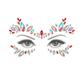 Red Iridescent Rhinestone Face Gem Sticker, Festival Face Jewels