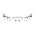 Heart Fangs Halloween Tattoo