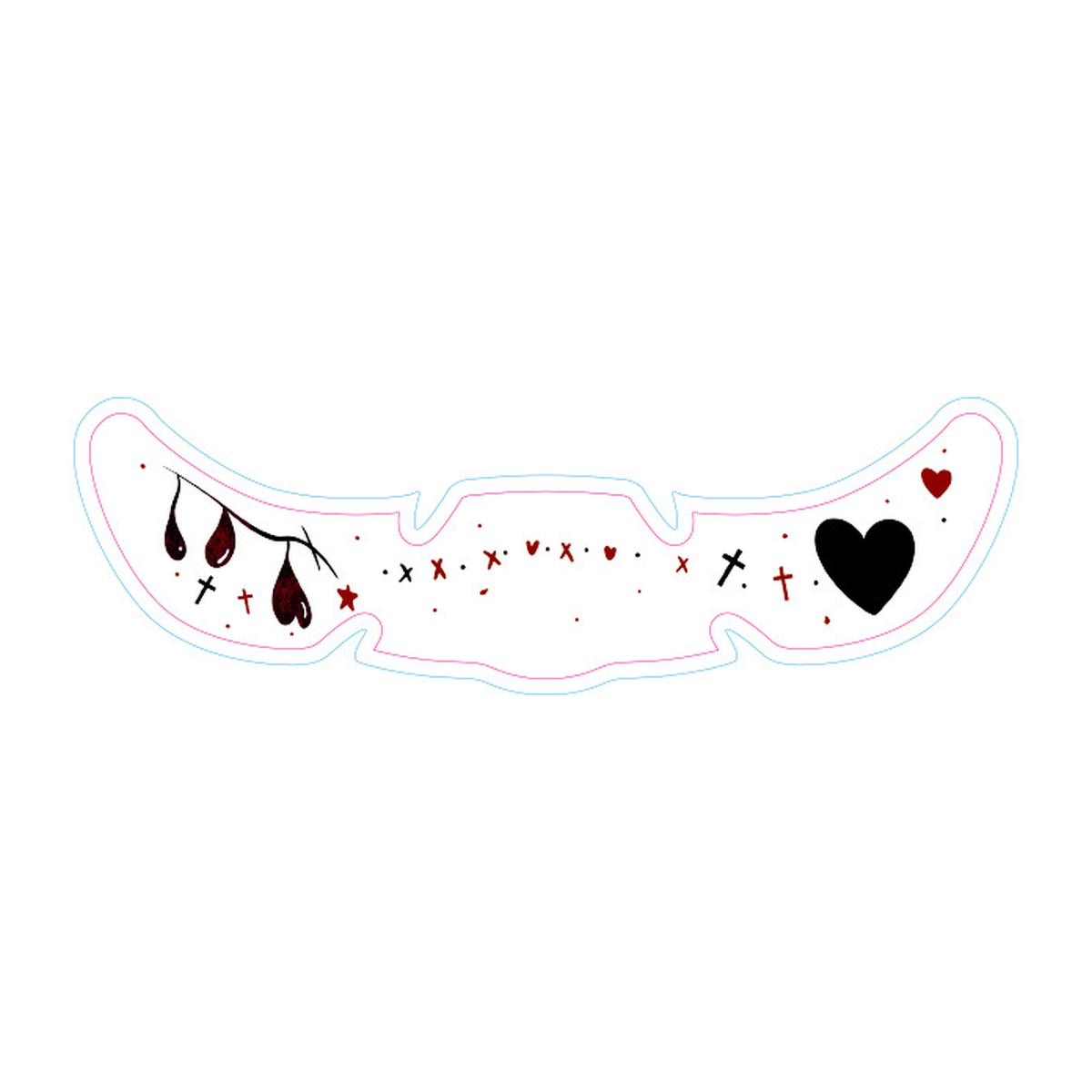 Heart Drip Halloween Tattoo